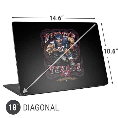 Liquid Blue NFL Houston Texans Running Back Universal Laptop 18in (14.6 x 10.6in) Skin