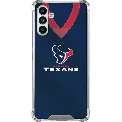 NFL Houston Texans Team Jersey Galaxy A13 5G Clear Case