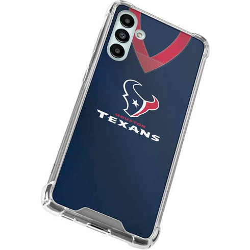 NFL Houston Texans Team Jersey Galaxy A13 5G Clear Case