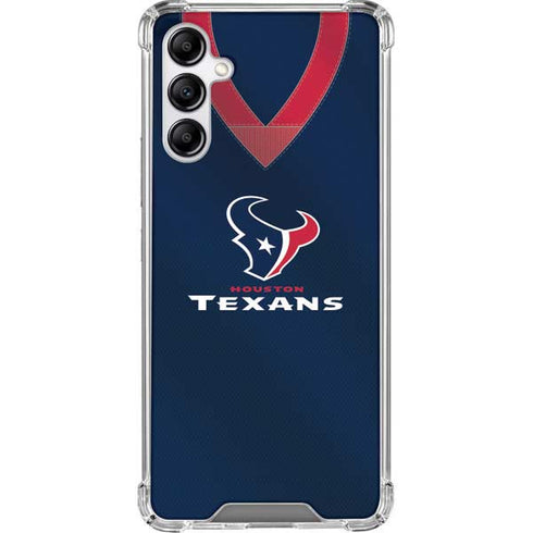 NFL Houston Texans Team Jersey Galaxy A14 5G Clear Case