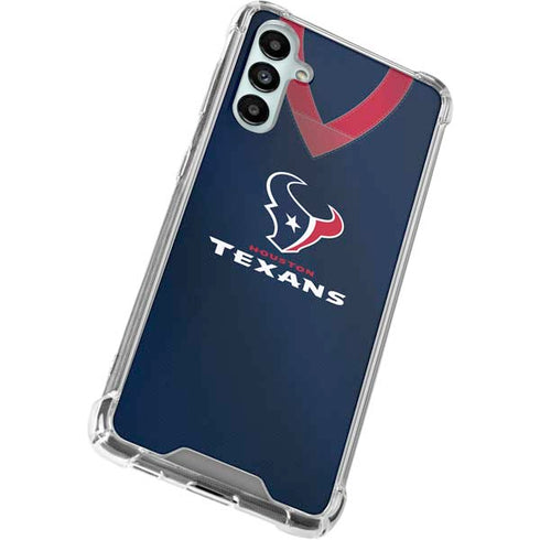 NFL Houston Texans Team Jersey Galaxy A14 5G Clear Case