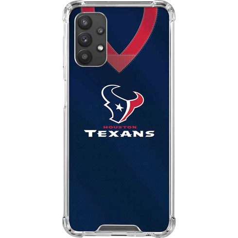 NFL Houston Texans Team Jersey Galaxy A32 5G Clear Case