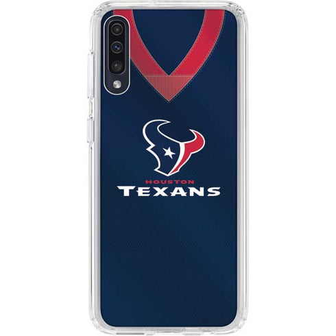 NFL Houston Texans Team Jersey Galaxy A50 Clear Case