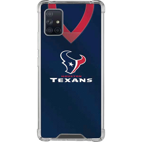 NFL Houston Texans Team Jersey Galaxy A51 5G Clear Case