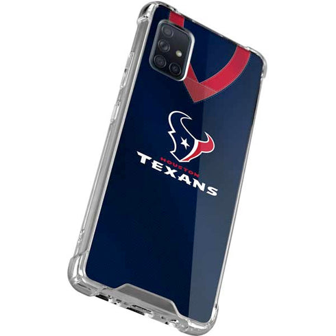 NFL Houston Texans Team Jersey Galaxy A51 5G Clear Case