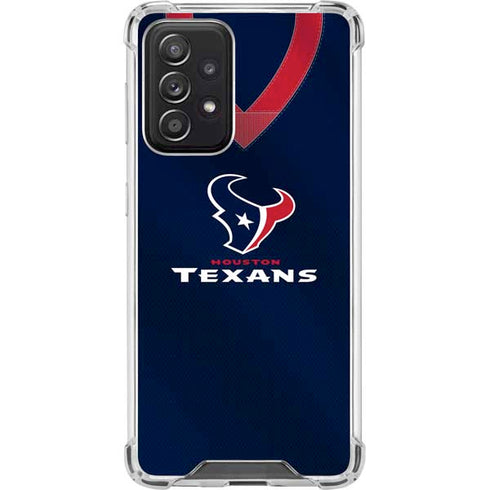 NFL Houston Texans Team Jersey Galaxy A52 5G Clear Case