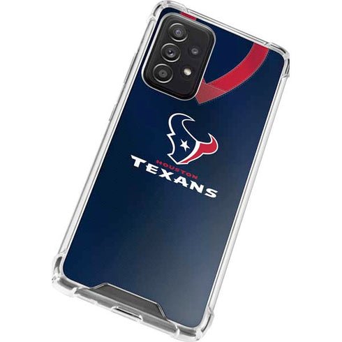 NFL Houston Texans Team Jersey Galaxy A52 5G Clear Case