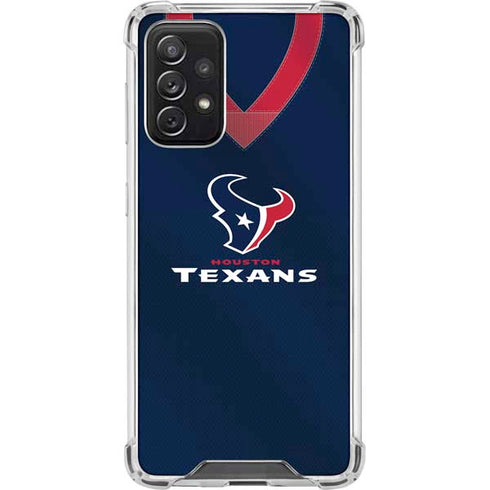 NFL Houston Texans Team Jersey Galaxy A72 5G Clear Case