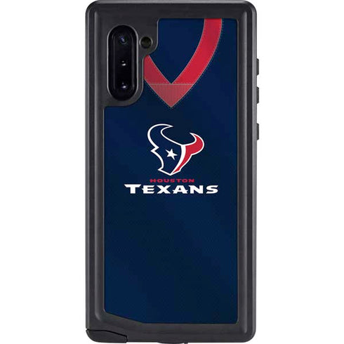 NFL Houston Texans Team Jersey Galaxy Note 10 Waterproof Case