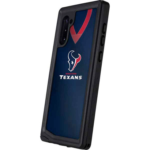 NFL Houston Texans Team Jersey Galaxy Note 10 Waterproof Case