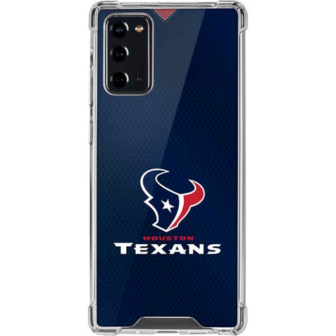 NFL Houston Texans Team Jersey Galaxy Note20 5G Clear Case