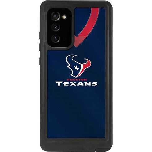 NFL Houston Texans Team Jersey Galaxy Note20 5G Waterproof Case