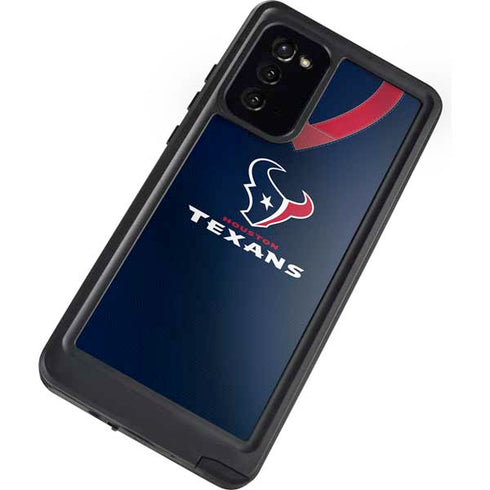 NFL Houston Texans Team Jersey Galaxy Note20 5G Waterproof Case