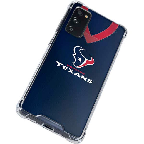 NFL Houston Texans Team Jersey Galaxy S20 FE Clear Case