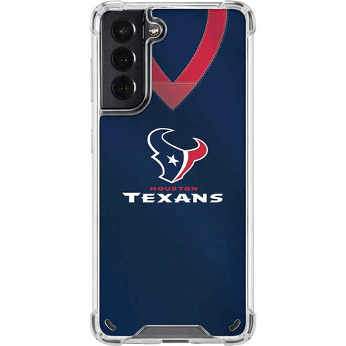 NFL Houston Texans Team Jersey Galaxy S21 5G Clear Case