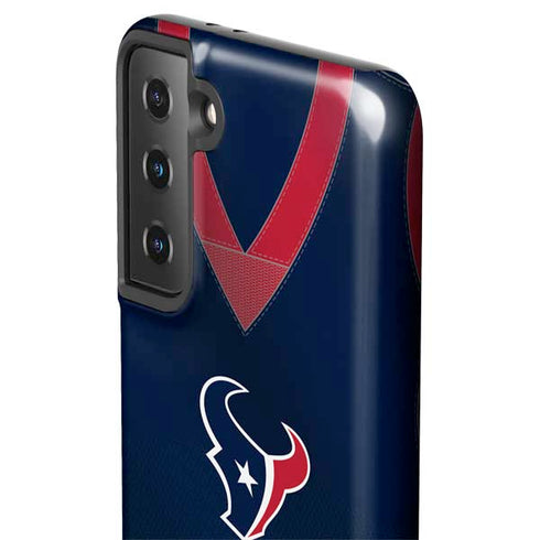 NFL Houston Texans Team Jersey Galaxy S21 FE Pro Case