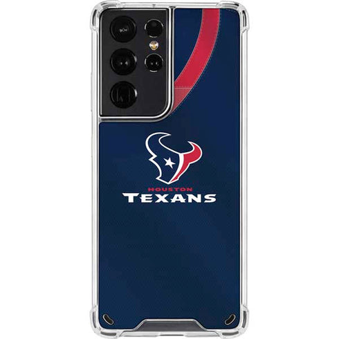 NFL Houston Texans Team Jersey Galaxy S21 Ultra 5G Clear Case