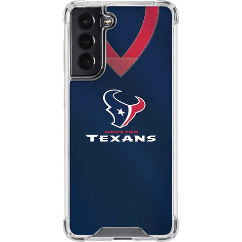 NFL Houston Texans Team Jersey Galaxy S22 Clear Case