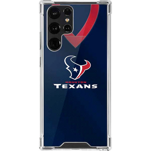 NFL Houston Texans Team Jersey Galaxy S22 Ultra Clear Case