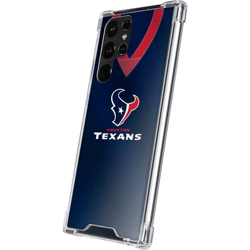 NFL Houston Texans Team Jersey Galaxy S22 Ultra Clear Case