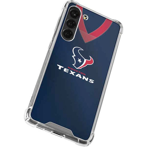 NFL Houston Texans Team Jersey Galaxy S23 Plus Clear Case