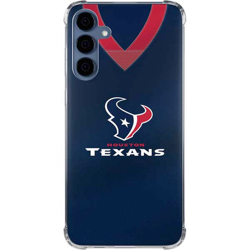 NFL Houston Texans Team Jersey Galaxy S24 Clear Case
