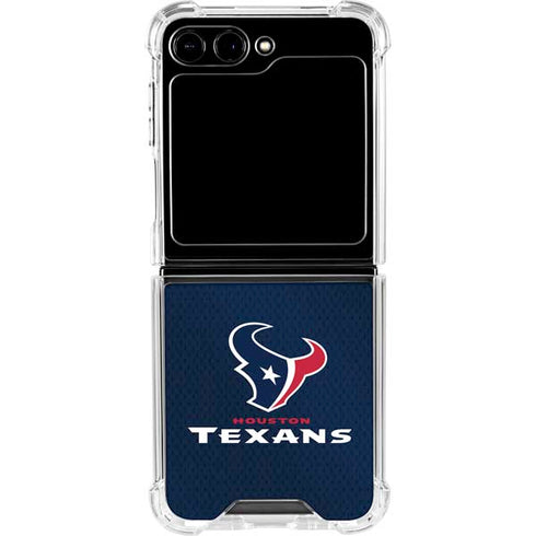 NFL Houston Texans Team Jersey Galaxy Z Flip5 5G Clear Case