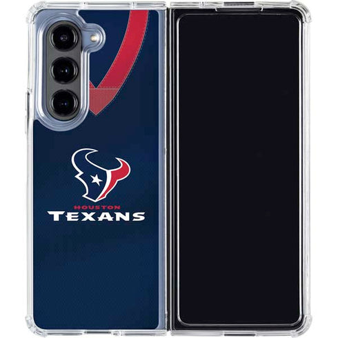NFL Houston Texans Team Jersey Galaxy Z Fold5 5G Clear Case