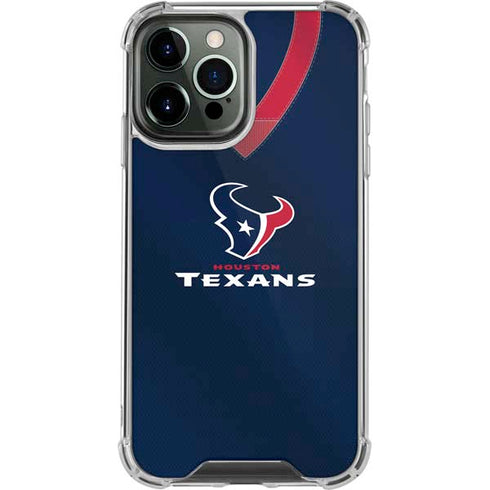 NFL Houston Texans Team Jersey iPhone 13 Pro Max Clear Case