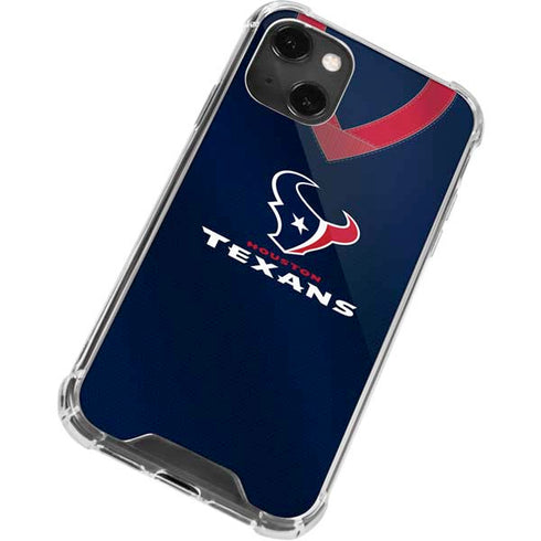 NFL Houston Texans Team Jersey iPhone 15 Plus Clear Case