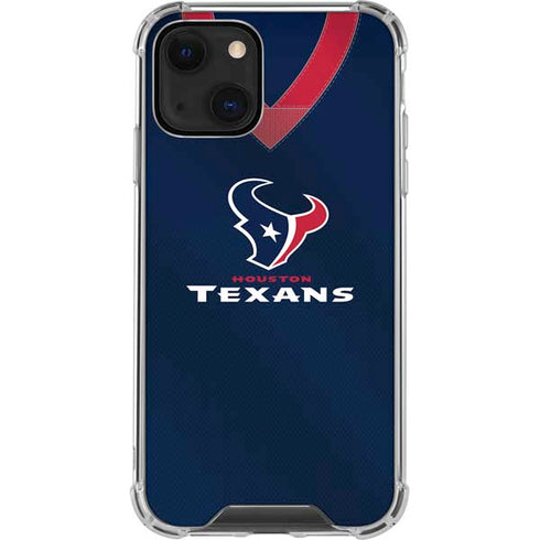 NFL Houston Texans Team Jersey iPhone 14 Plus Clear Case
