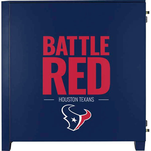 NFL Houston Texans Team Motto Corsair 4000D Tempered Glass Mid-Tower ATX Case Skin