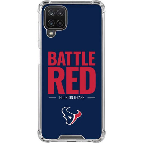 NFL Houston Texans Team Motto Galaxy A12 Clear Case