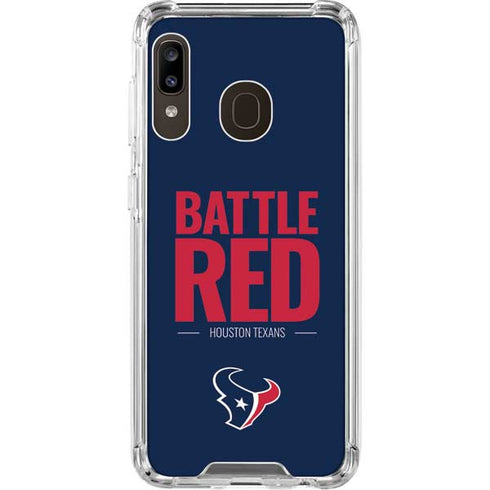 NFL Houston Texans Team Motto Galaxy A30 Clear Case