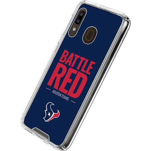 NFL Houston Texans Team Motto Galaxy A30 Clear Case
