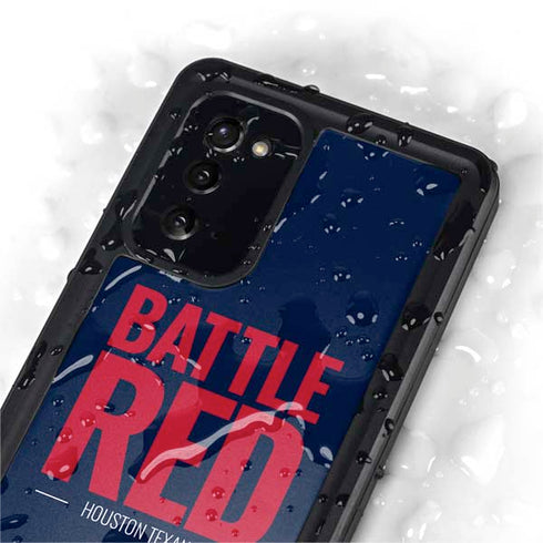 NFL Houston Texans Team Motto Galaxy Note20 5G Waterproof Case