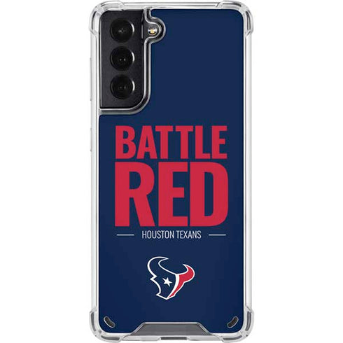 NFL Houston Texans Team Motto Galaxy S21 5G Clear Case