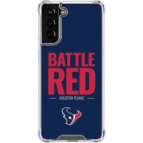 NFL Houston Texans Team Motto Galaxy S21 FE Clear Case