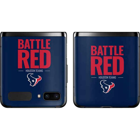 NFL Houston Texans Team Motto Galaxy Z Flip Skin