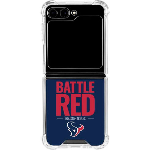 NFL Houston Texans Team Motto Galaxy Z Flip5 5G Clear Case