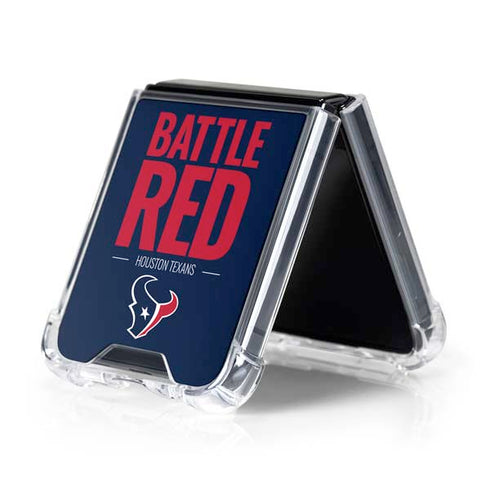 NFL Houston Texans Team Motto Galaxy Z Flip5 5G Clear Case