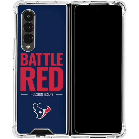 NFL Houston Texans Team Motto Galaxy Z Fold4 5G Clear Case