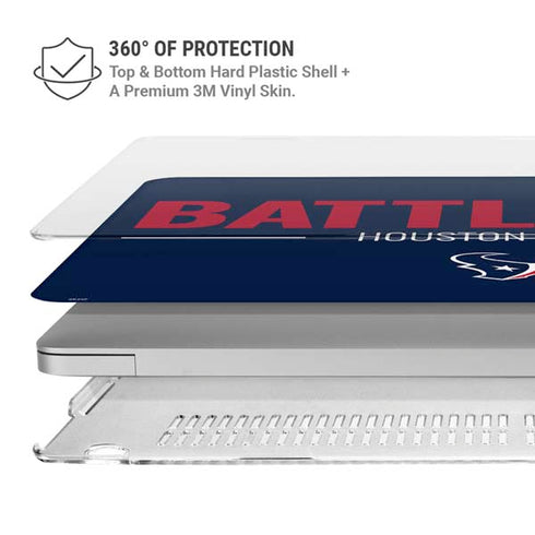 NFL Houston Texans Team Motto MacBook Pro 15in (2016-19) Case plus Skin