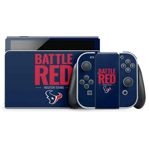 NFL Houston Texans Team Motto Nintendo Switch OLED (2021) Skin