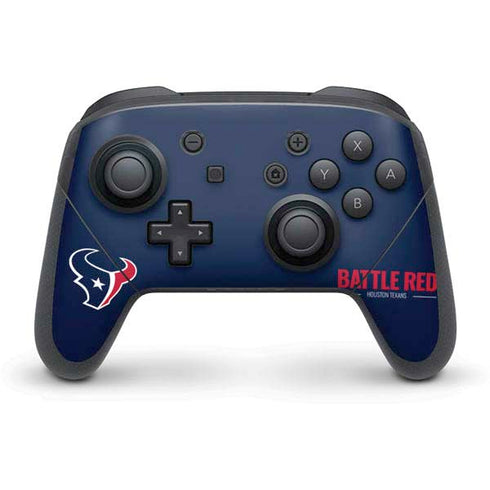 NFL Houston Texans Team Motto Nintendo Switch Pro Controller Skin