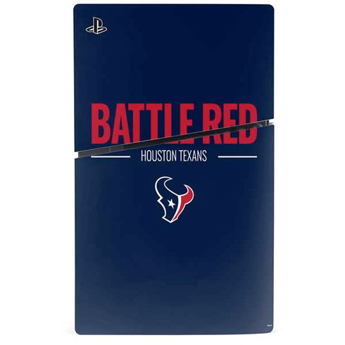 NFL Houston Texans Team Motto PS5 Slim Disk Console Skin
