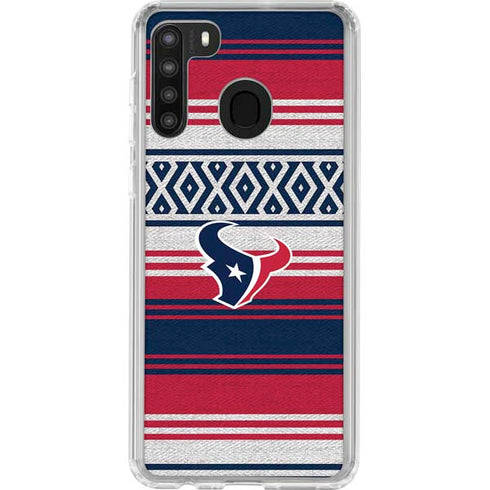 NFL Houston Texans Trailblazer Galaxy A21 Clear Case