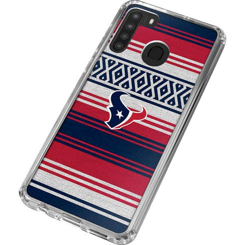 NFL Houston Texans Trailblazer Galaxy A21 Clear Case
