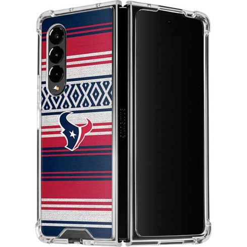 NFL Houston Texans Trailblazer Galaxy Z Fold4 5G Clear Case