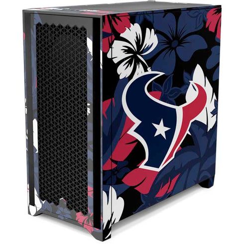 NFL Houston Texans Tropical Print Corsair 4000D Tempered Glass Mid-Tower ATX Case Skin